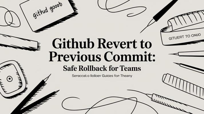 Come tornare a un commit precedente su GitHub
